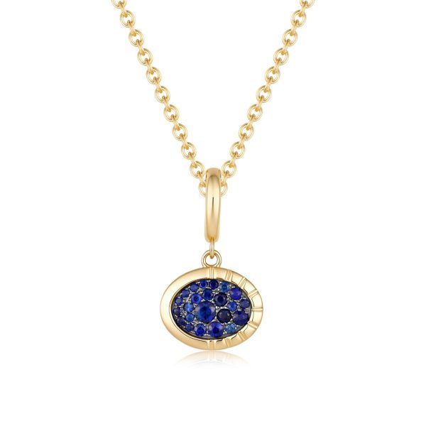 OVAL SCALLOPED DISC PENDANT